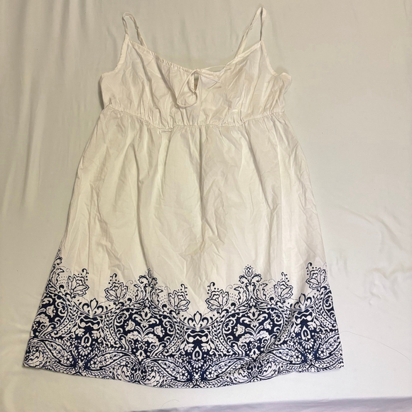NWT Cacique White Blue Embroidered Sundress Women’s 14/16 Adjustable Straps Boho - Picture 10 of 11